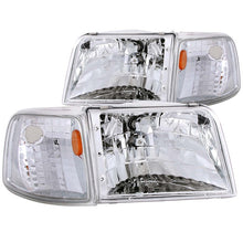 Load image into Gallery viewer, ANZO 1993-1997 Ford Ranger Crystal Headlights Chrome w/ Corner Lights 2pc
