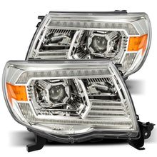 Load image into Gallery viewer, AlphaRex 05-11 Toyota Tacoma PRO-Series Projector Headlights Plank Style Design Chrome w/DRL
