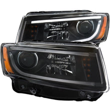Load image into Gallery viewer, ANZO 2014-2015 Jeep Grand Cherokee Projector Headlights w/ Plank Style Design Black
