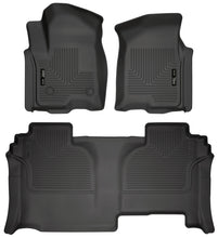 Load image into Gallery viewer, Husky Liners 19-23 GMC Sierra 1500 Double Cab Weatherbeater Black Front &amp; 2nd Seat Floor Liners
