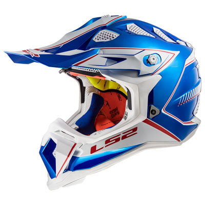 LS2 Subverter MX470 Helmet Blade Laser Blue Krome