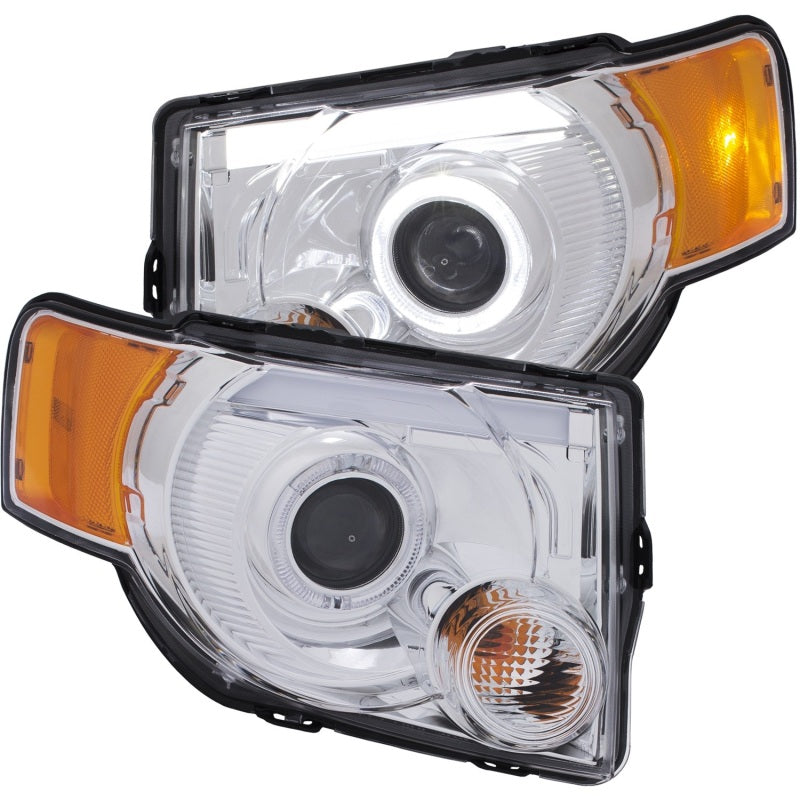 ANZO 2008-2012 Ford Escape Projector Headlights w/ Halo Chrome