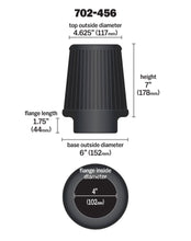 Load image into Gallery viewer, Airaid Universal Air Filter - Cone 4 x 7 x 4 5/8 x 6
